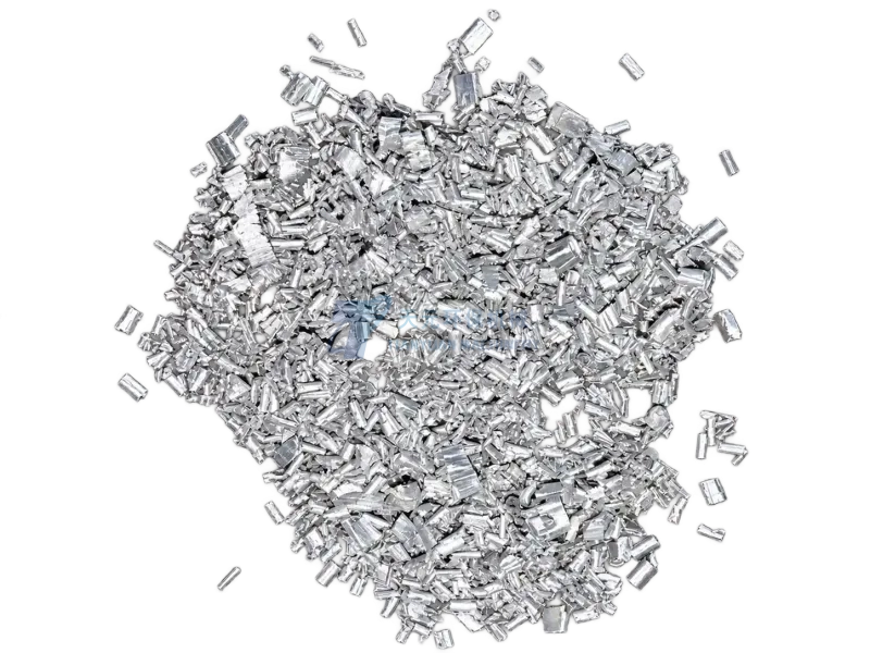 Zinc chips after chipping